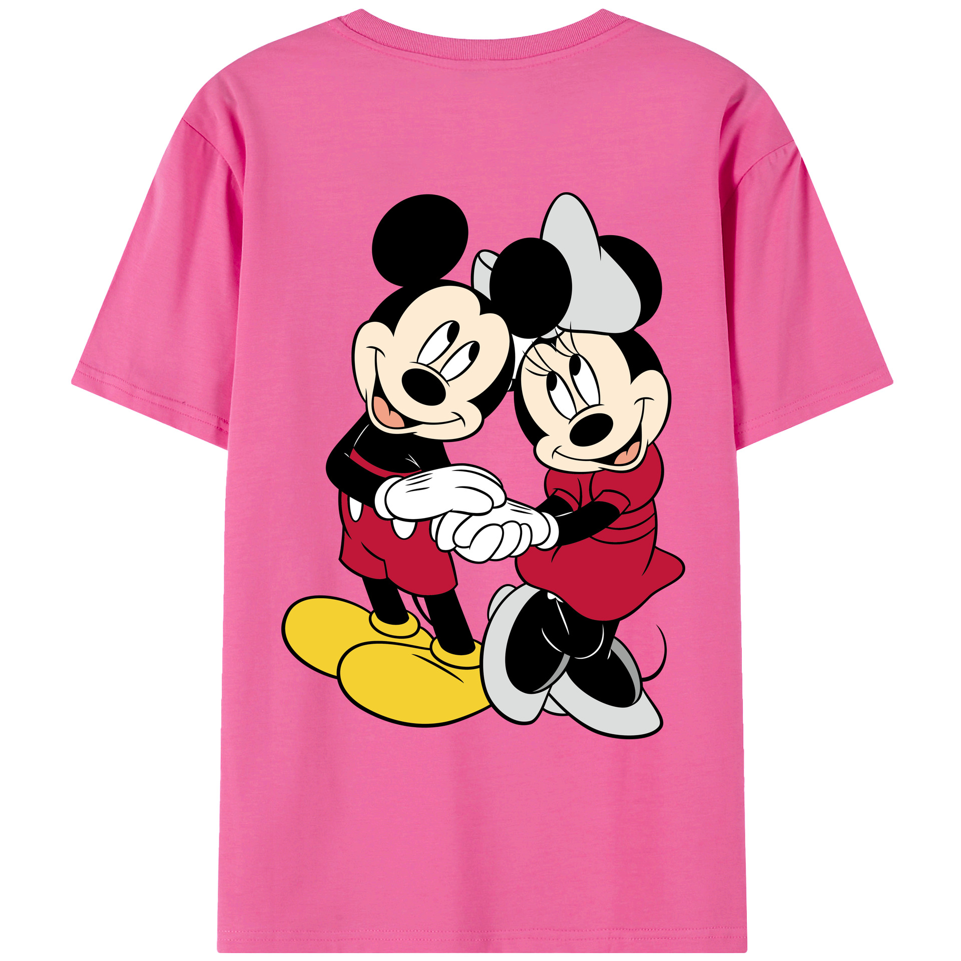 （画像用） ミッキーマウス Mickey Mouse レディース半袖Tシャツ(バックプリント)
